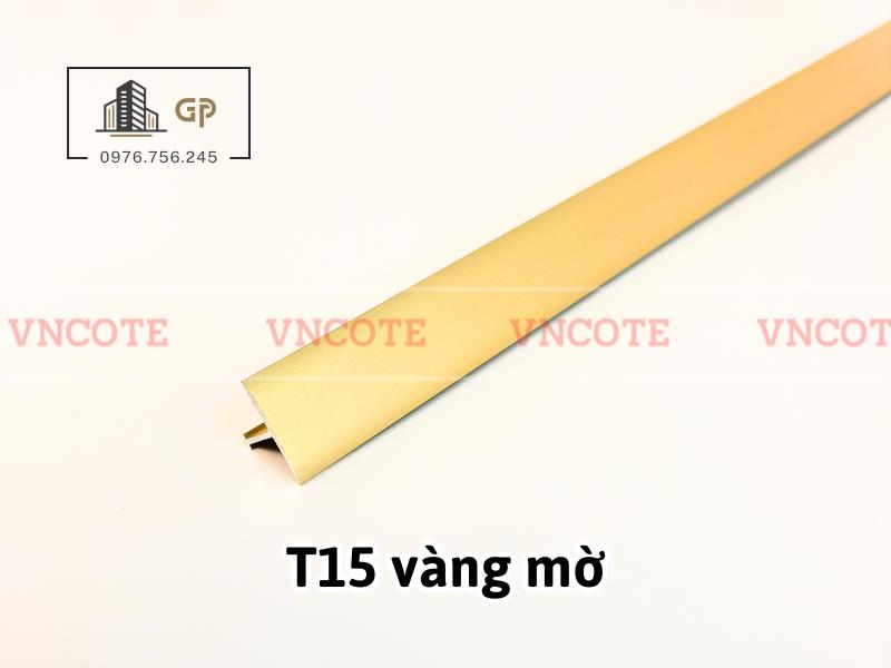 Nẹp nhôm T15 vàng mờ