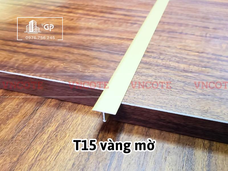 Nẹp nhôm T15 vàng mờ