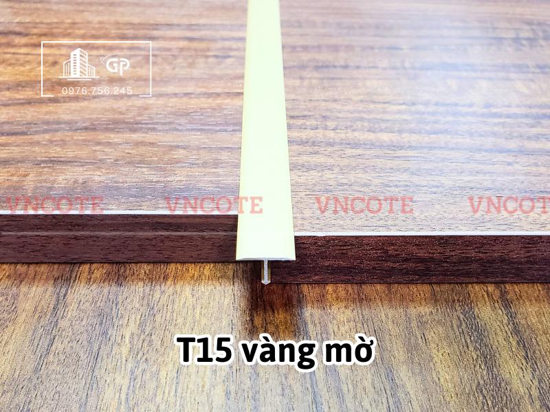 Nẹp nhôm T15 vàng mờ
