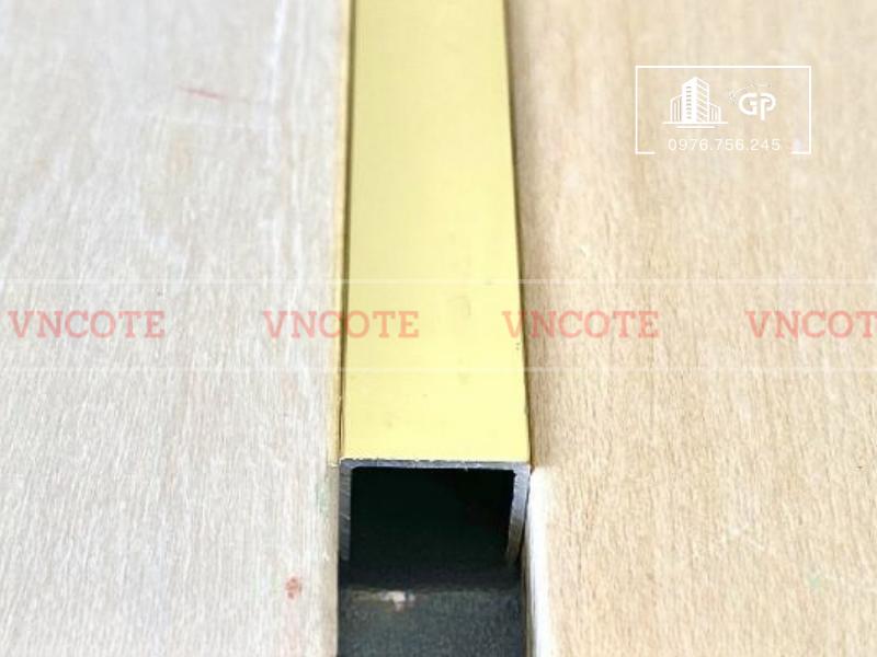 Nẹp nhôm U10 vàng bóng