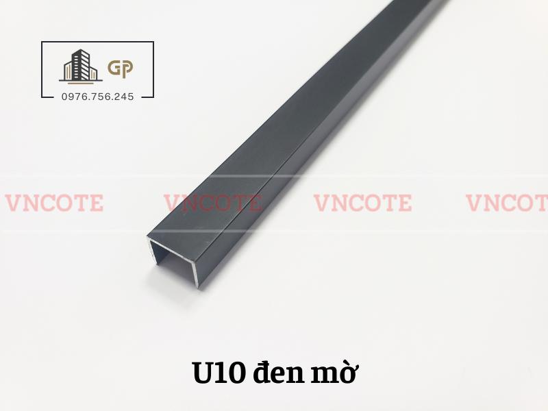Nẹp nhôm U10 đen mờ