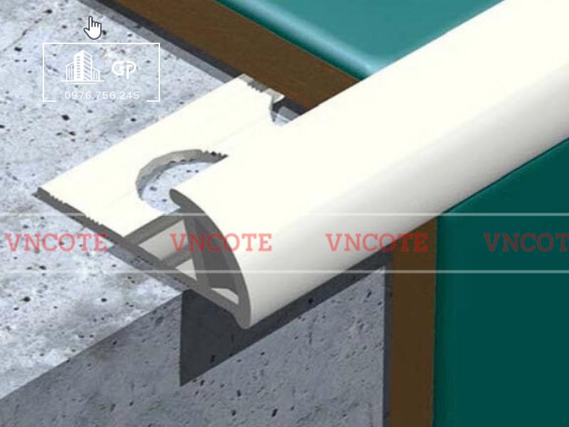 Nẹp nhựa bo góc tròn 12mm