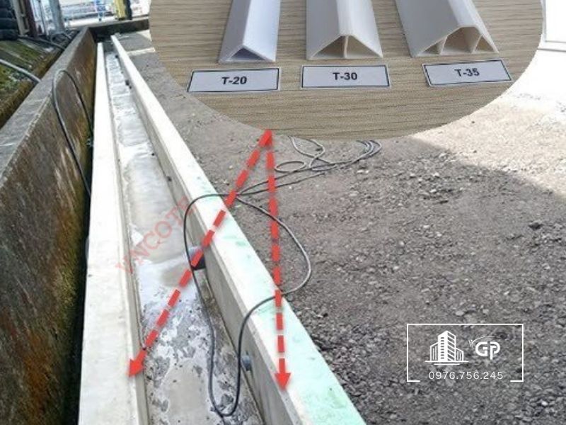 Thi công nẹp tam giác T30