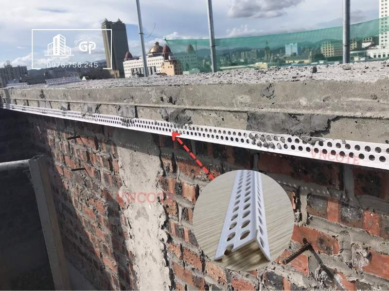 Thi công nẹp trát góc TG10