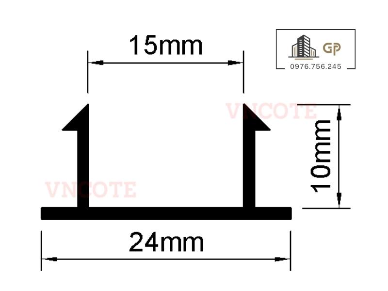 Nẹp ron âm tường GL15