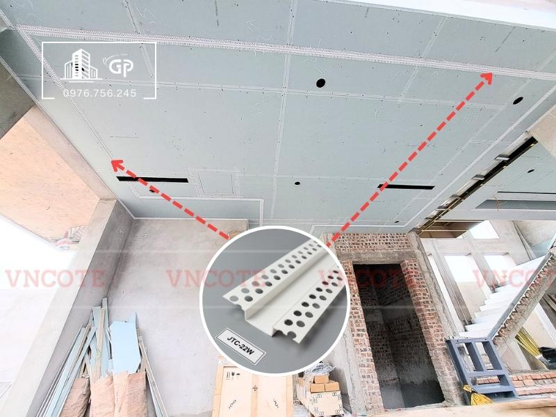 Nẹp ron âm thạch cao 22mm