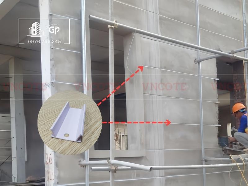 Nẹp tạo ron âm tường GV30