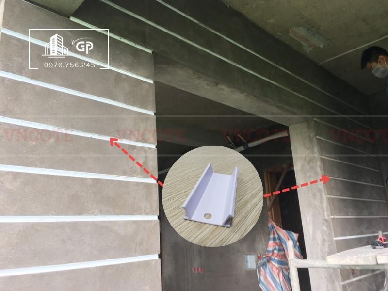 Nẹp tạo ron âm tường GV30