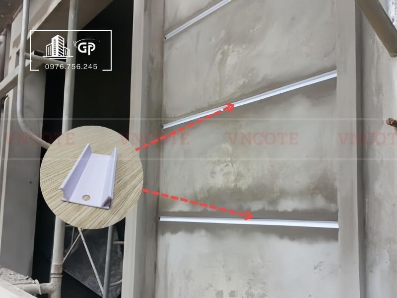 Nẹp tạo ron âm tường GV30