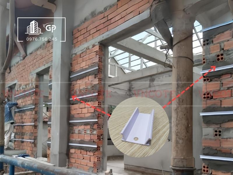 Nẹp tạo ron âm tường GV30