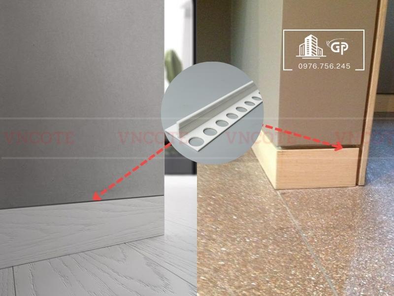 Hình ảnh hoàn thiện thi công nẹp nhựa DF15