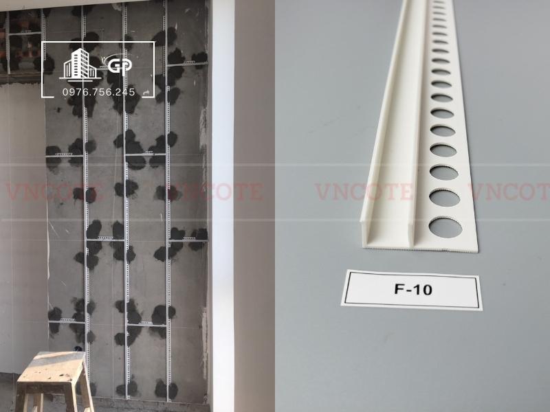Nẹp nhựa tách khe vật liệu F10