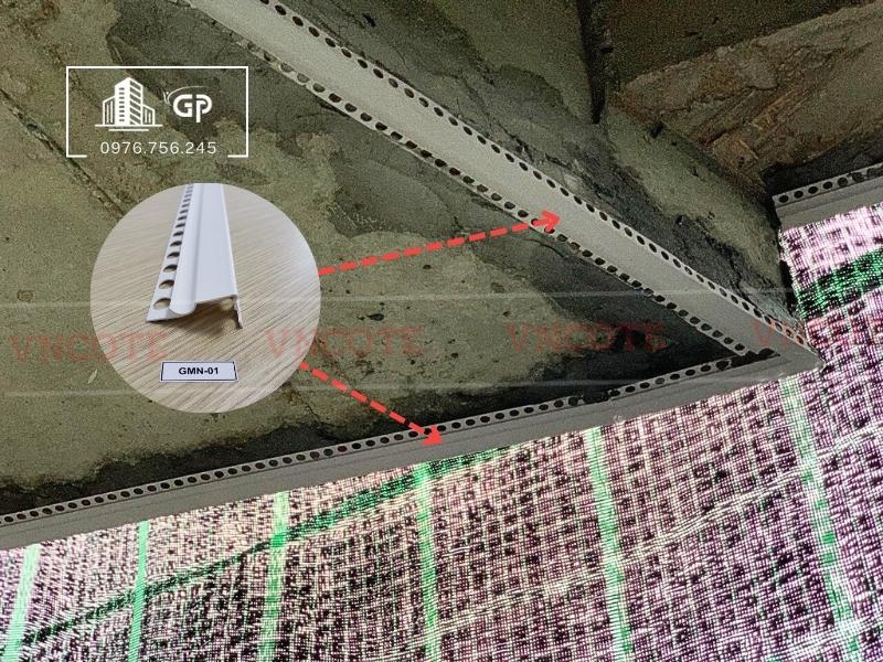 Thi công nẹp chỉ ngắt nước GMN01