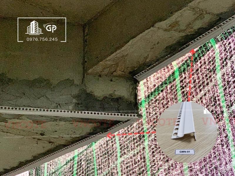 Thi công nẹp chỉ ngắt nước GMN01