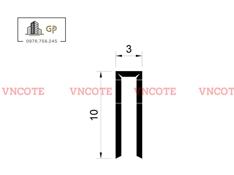 Nẹp inox chữ U3mm màu vàng bóng
