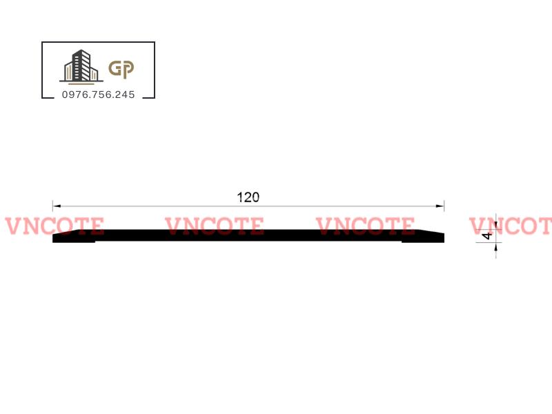 Nẹp nhôm khe co giãn bê tông KCG-120