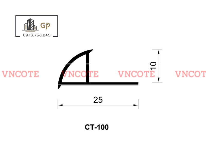 Nẹp nhựa bo góc ốp lát 10mm CT-100