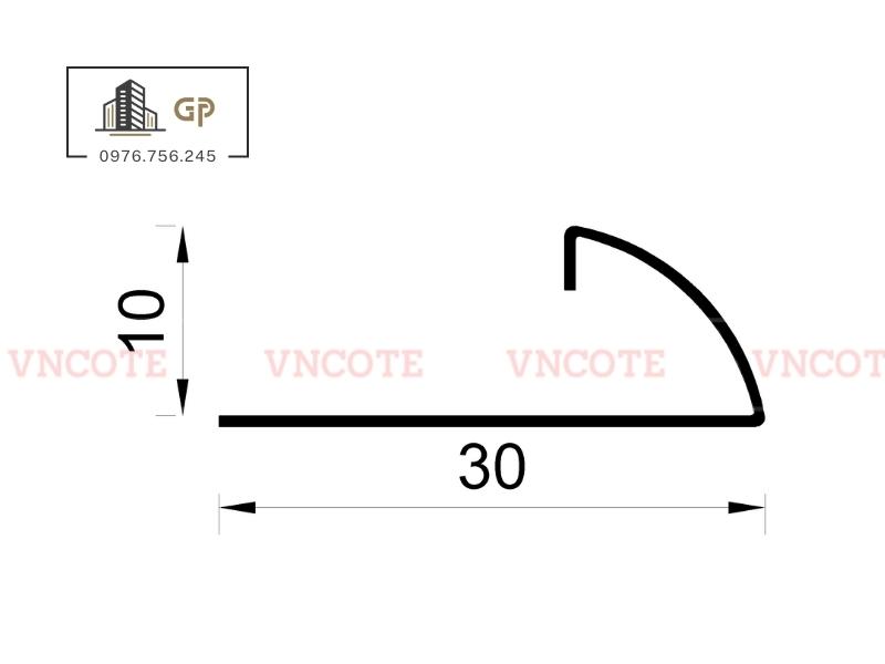 Nẹp inox bo góc ốp gạch SDE-10-VB