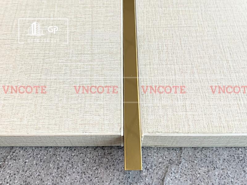 Nẹp inox chữ U10mm màu vàng bóng