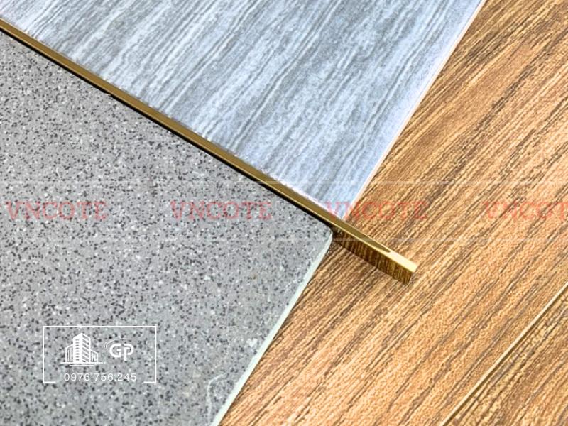 Nẹp inox chữ U3mm màu vàng bóng