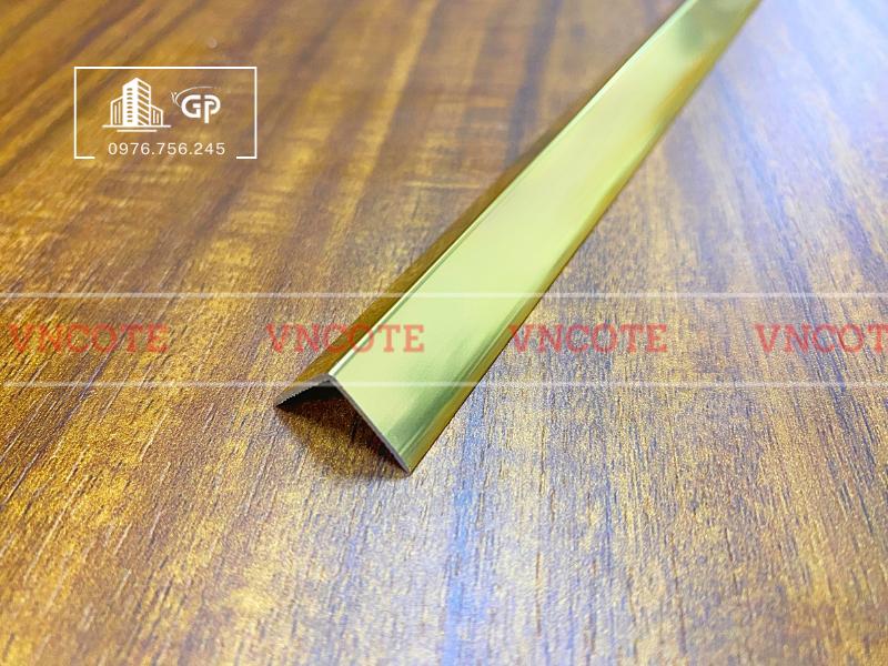 Nẹp nhôm chữ V15 màu vàng bóng