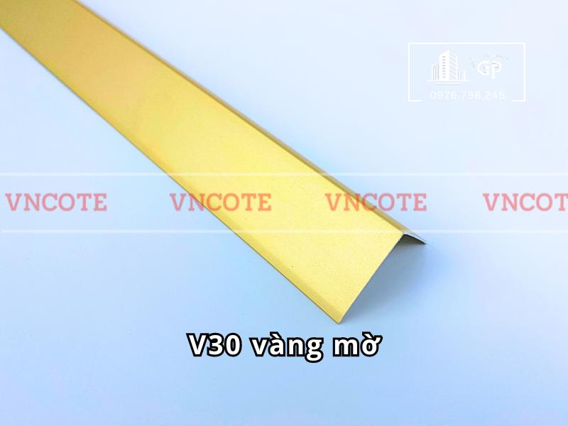 Nẹp nhôm chữ V30 màu vàng mờ