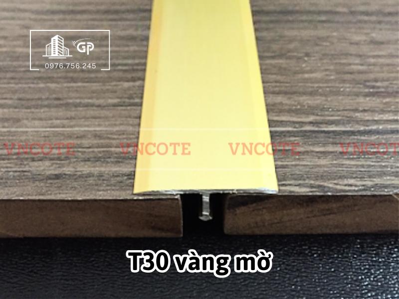 Nẹp nhôm chữ T30 màu vàng mờ
