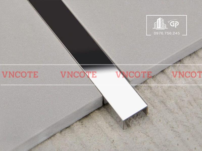 Nẹp nhôm chữ U20 màu trắng bóng