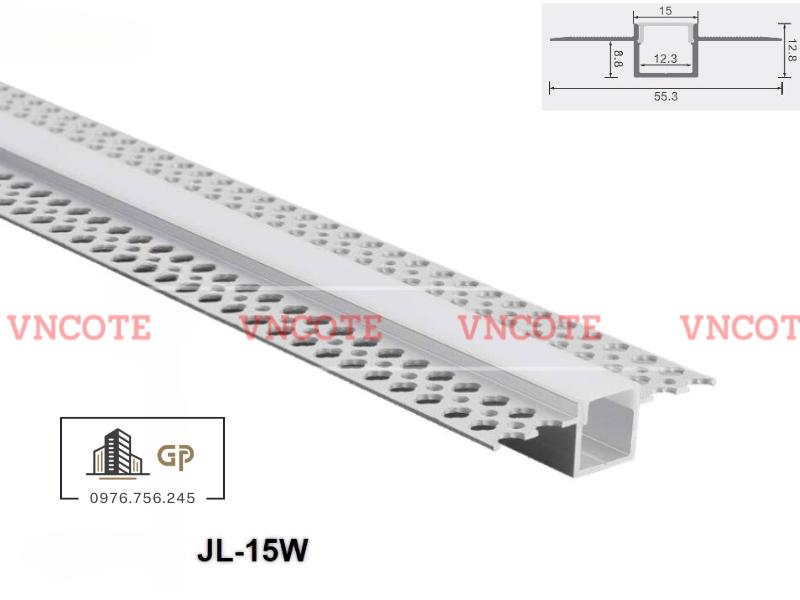 Thanh ray đèn led trần thạch cao 15mm JL-15W