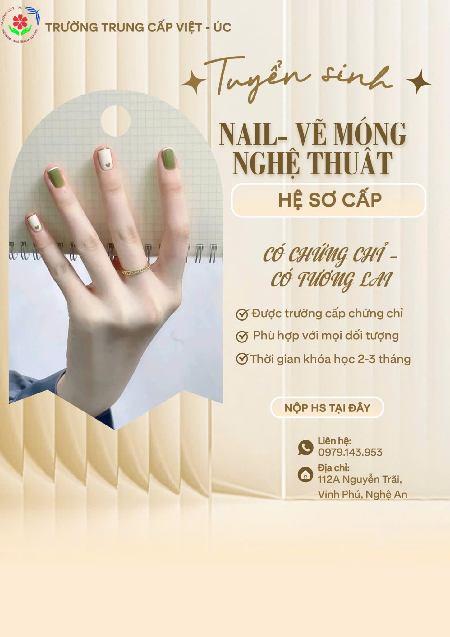 TUYỂN SINH HỆ SƠ CẤP NAIL- VẼ MÓNG NGHỆ THUẬT