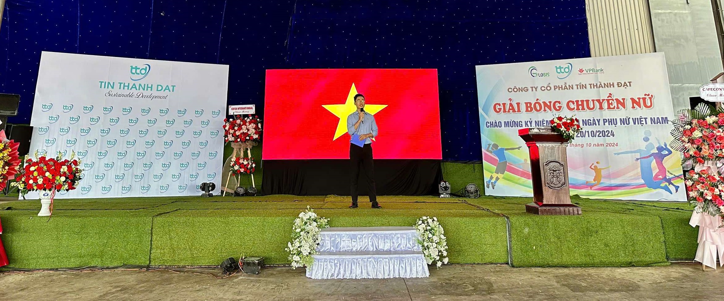 “ Giải bóng chuyền nữ kỉ niệm 94 năm ngày phụ nữ Việt Nam 20/10/1930-20/10/2024” do công ty Tín Thành Đạt tổ chức.