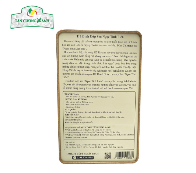 Trà Đinh Ướp Sen Tây Hồ Ngọc Tỉnh Liên 200gram - Trà Ấm