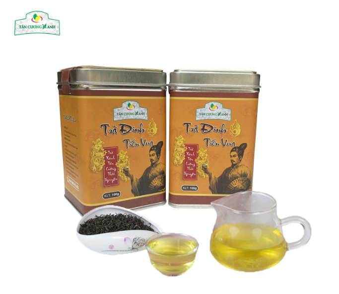 Trà Đinh Tân Cương Tiến Vua 100gram - Hộp Thiếc