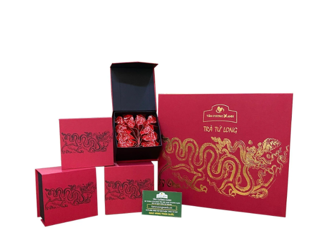 Bộ Trà Ô Long Tứ Long 400gram- Qùa Tặng Cao Cấp