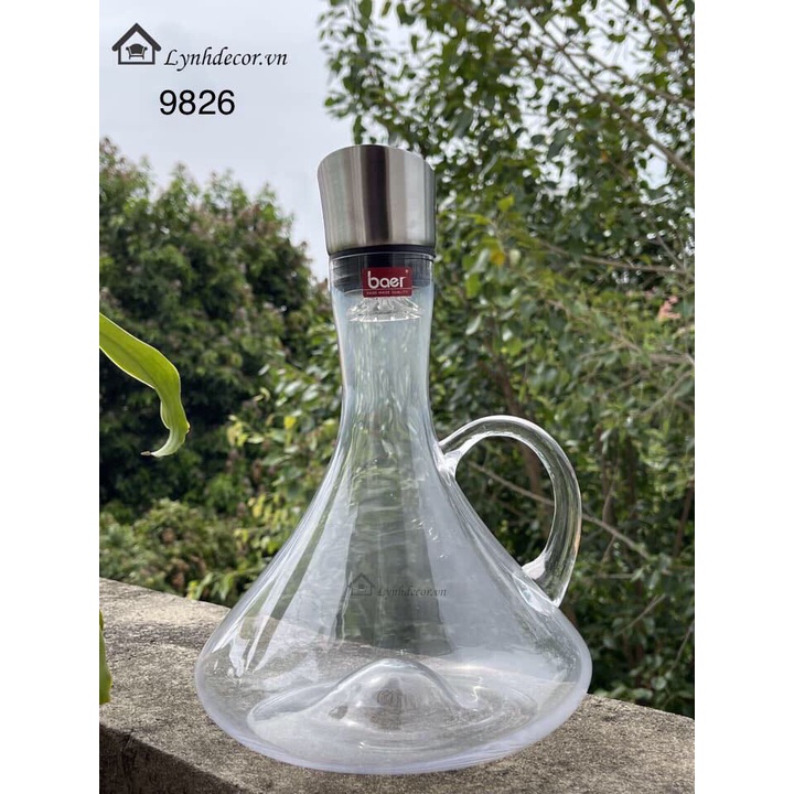 Bình Decanter Phale Quai Liền Có Nắp LynhDecor DJ9826