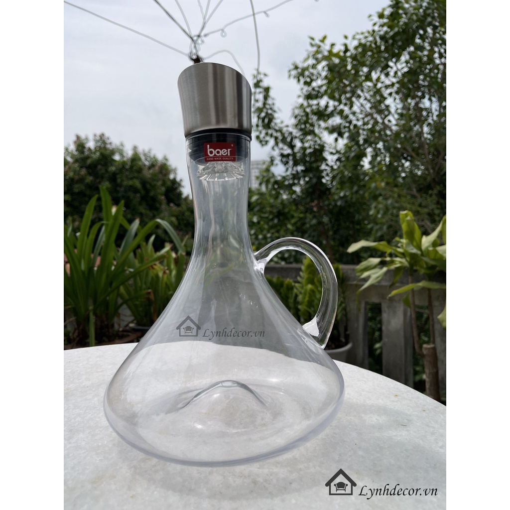Bình Decanter Phale Quai Liền Có Nắp LynhDecor DJ9826