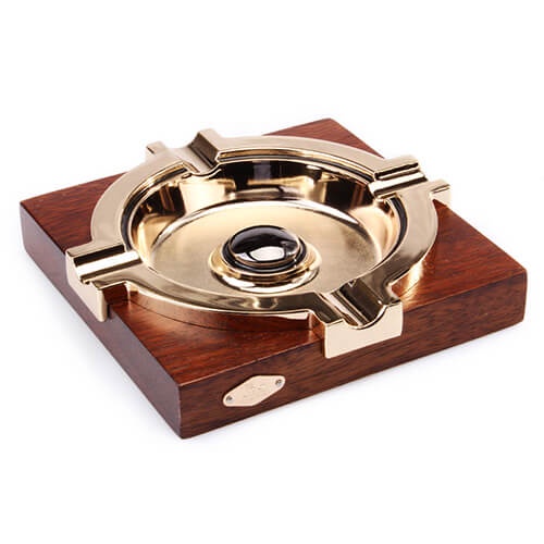 Gạt tàn Xì Gà - Cigar Cao Cấp GT004. Phong cách sang trọng, mầu vàng hoàng gia xa xỉ.