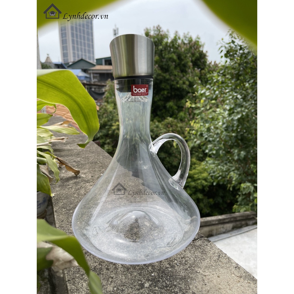 Bình Decanter Phale Quai Liền Có Nắp LynhDecor DJ9826