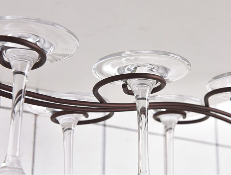 LynhDecor - Giá Treo Ly Rượu Vang Màu Đồng Giả Cổ Loại 8 Ly NT032B