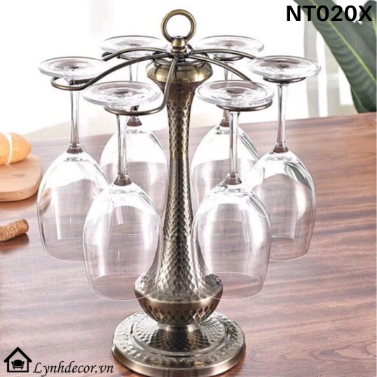 Giá Treo Ly Rượu Vang LynhDecor Màu Đồng Loại 6 Ly NT020X