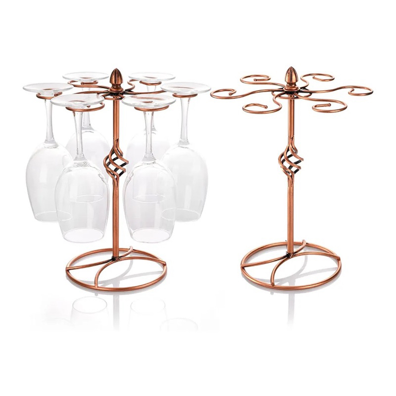 Giá Treo Ly Rượu Vang LynhDecor Màu Đồng Loại 6 Ly NT001Đ