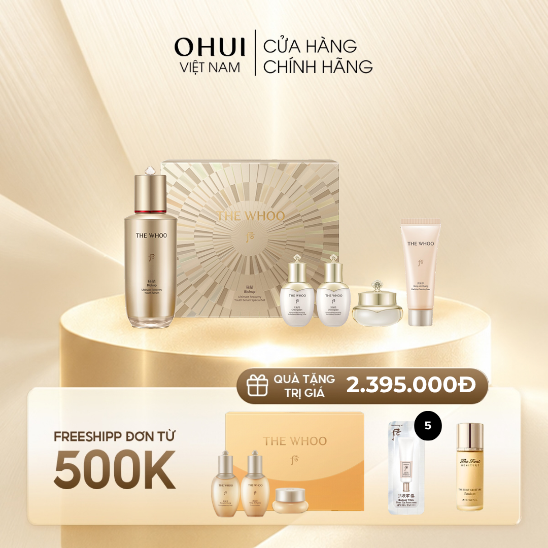 Bộ Dưỡng Da Whoo Bichup Ultimate Youth Serum 90ml Set
