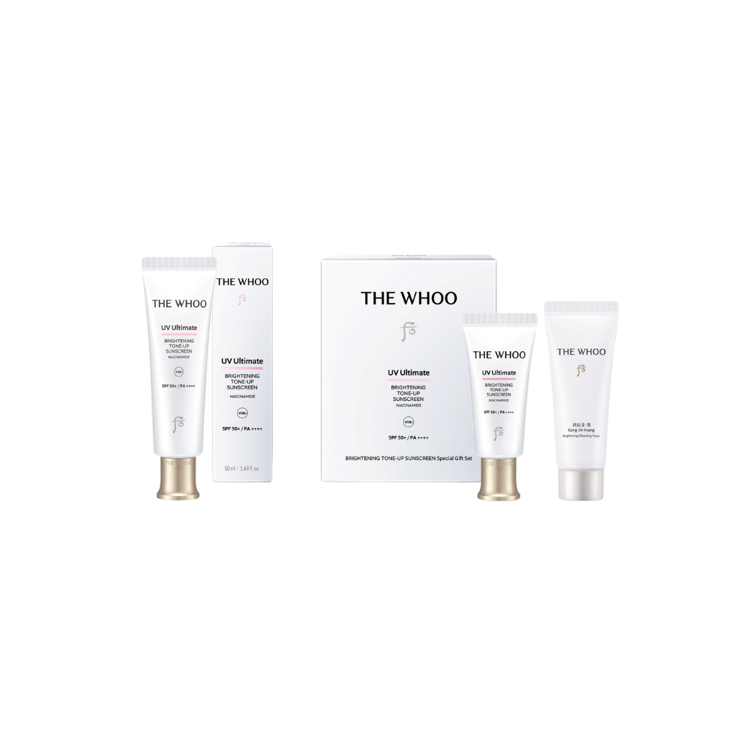 [KOL x The Whoo] Bộ Kem Chống Nắng Nâng Tone Whoo UV Ultimate Ultimate Brightening