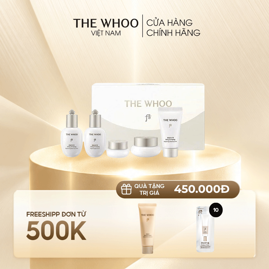 Bộ sản phẩm dưỡng trắng da và trị nám Whoo Gongjinhyang Seol Mini 5pcs