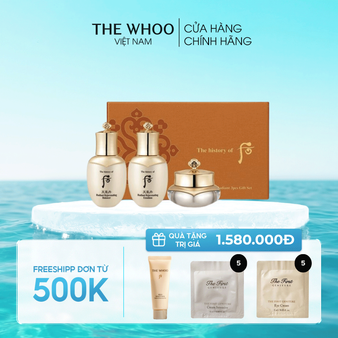 Bộ dưỡng da Whoo Cheongidan Radiant Rejuvenating Mini Set 3pcs