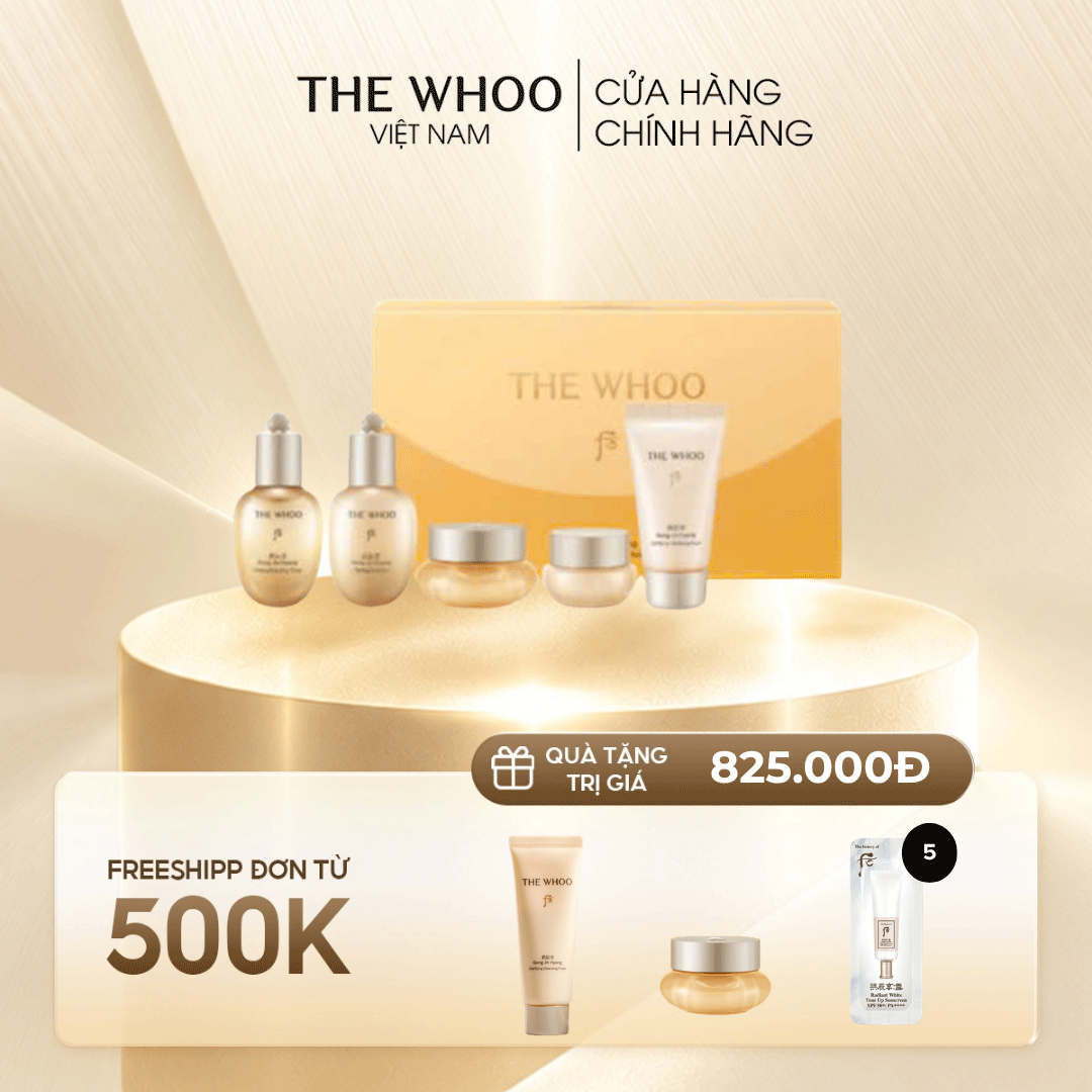Bộ Dưỡng Da Whoo Gongjinhyang 3PCS Special Set Holiday