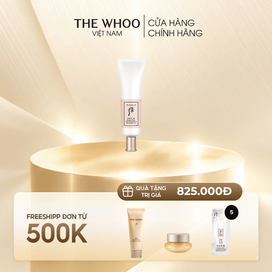 Kem chống nắng Whoo nâng tông Gongjinhyang Seol Radiant White Tone Up Sunscreen SPF50+,PA++++