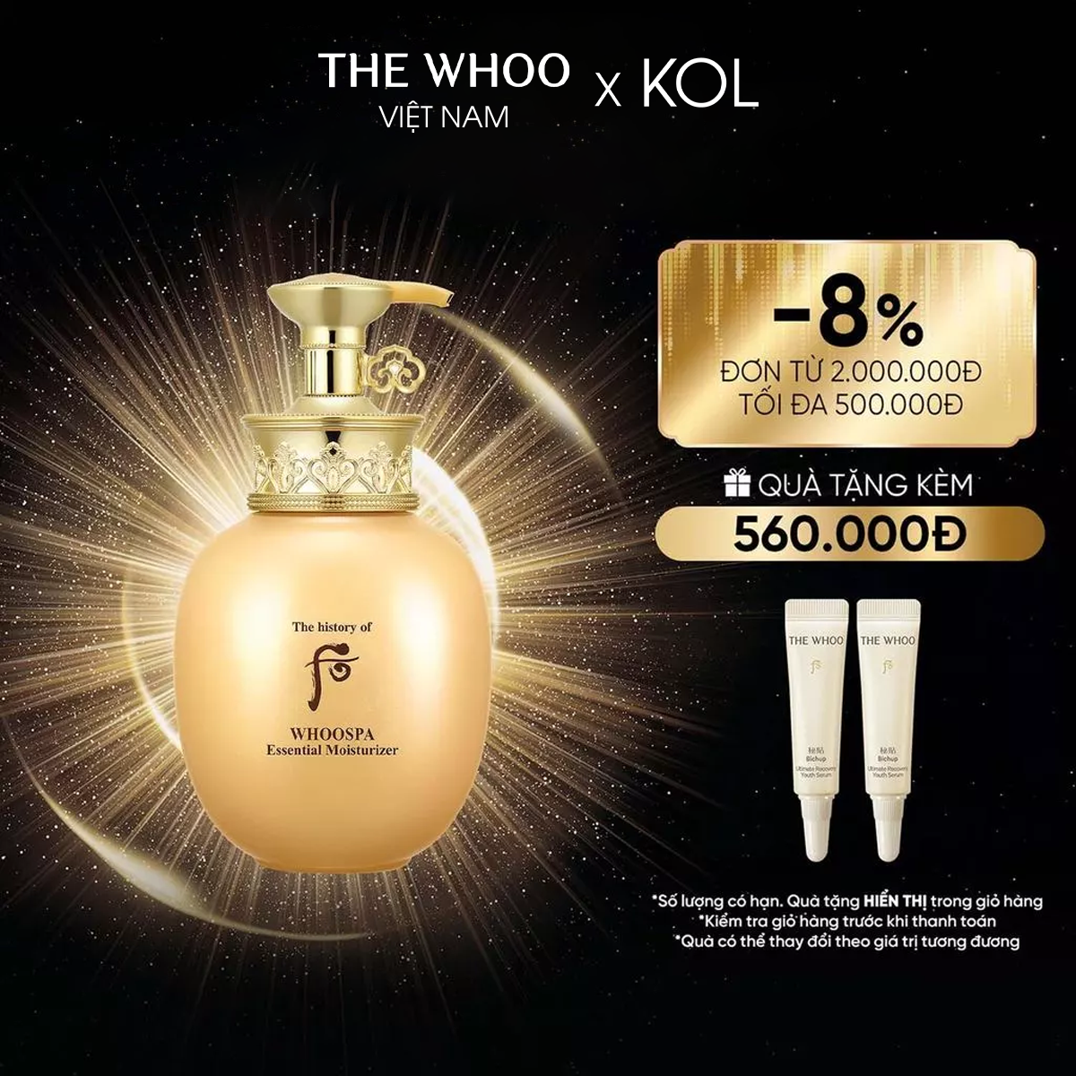 [KOL x The Whoo] Sữa dưỡng thể Đông y WhooSpa Essential Moisturizer