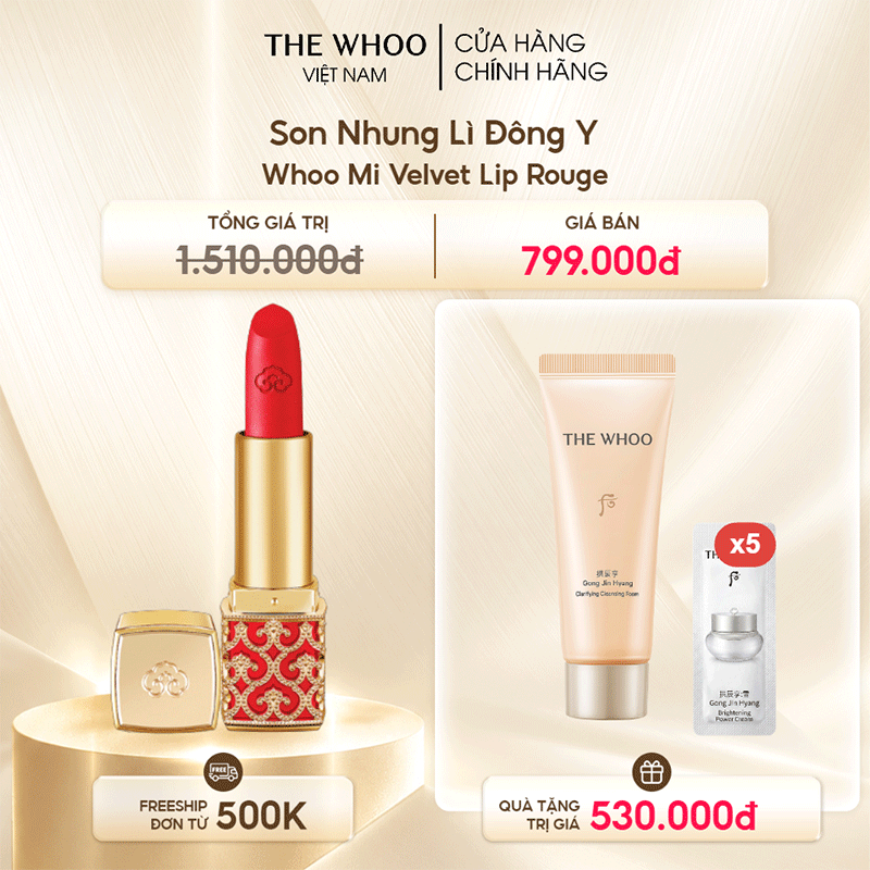 Son Nhung Lì Đông Y Whoo Mi Velvet Lip Rouge