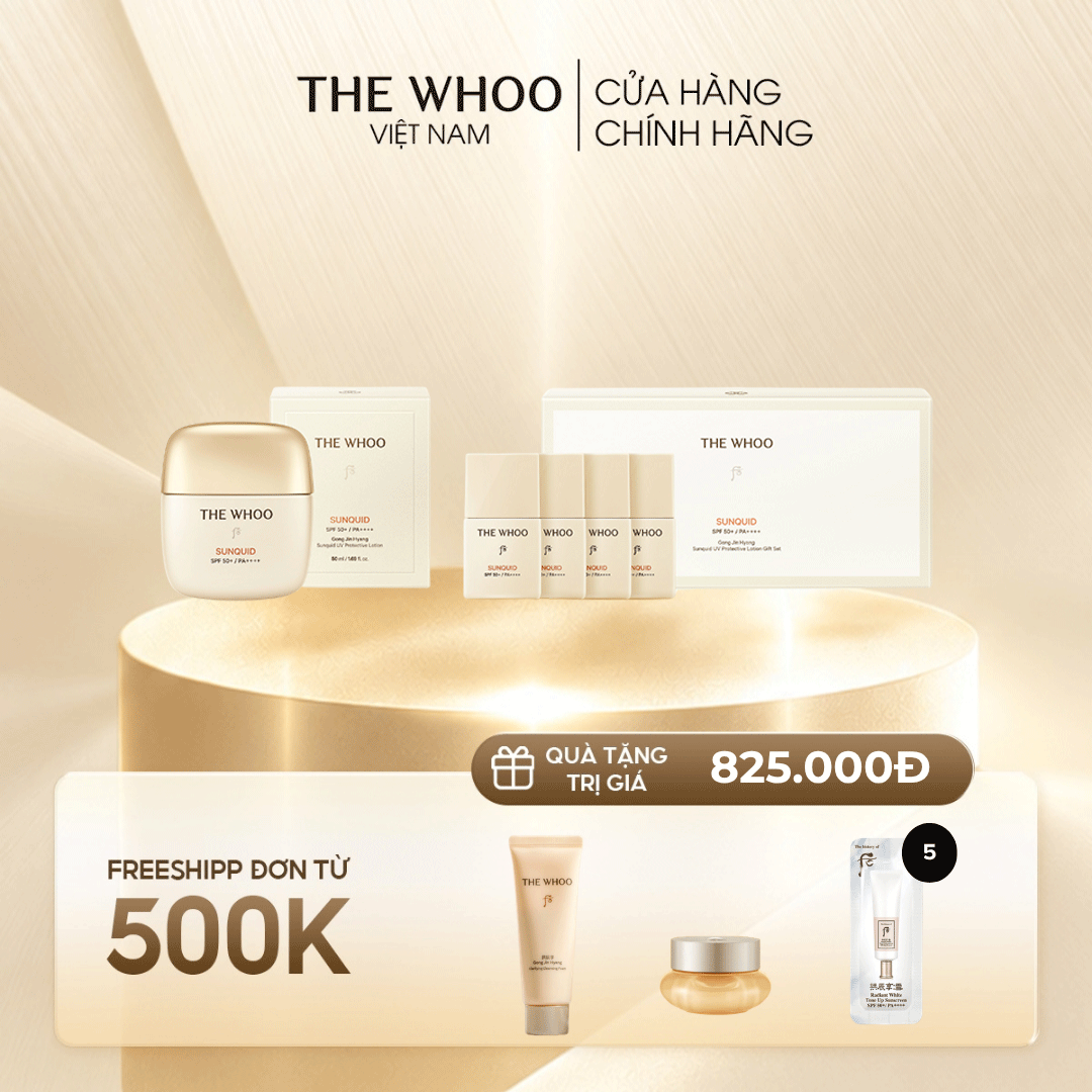 Bộ kem chống nắng Whoo Gongjinhyang Sunquid Uv Protective Lotion